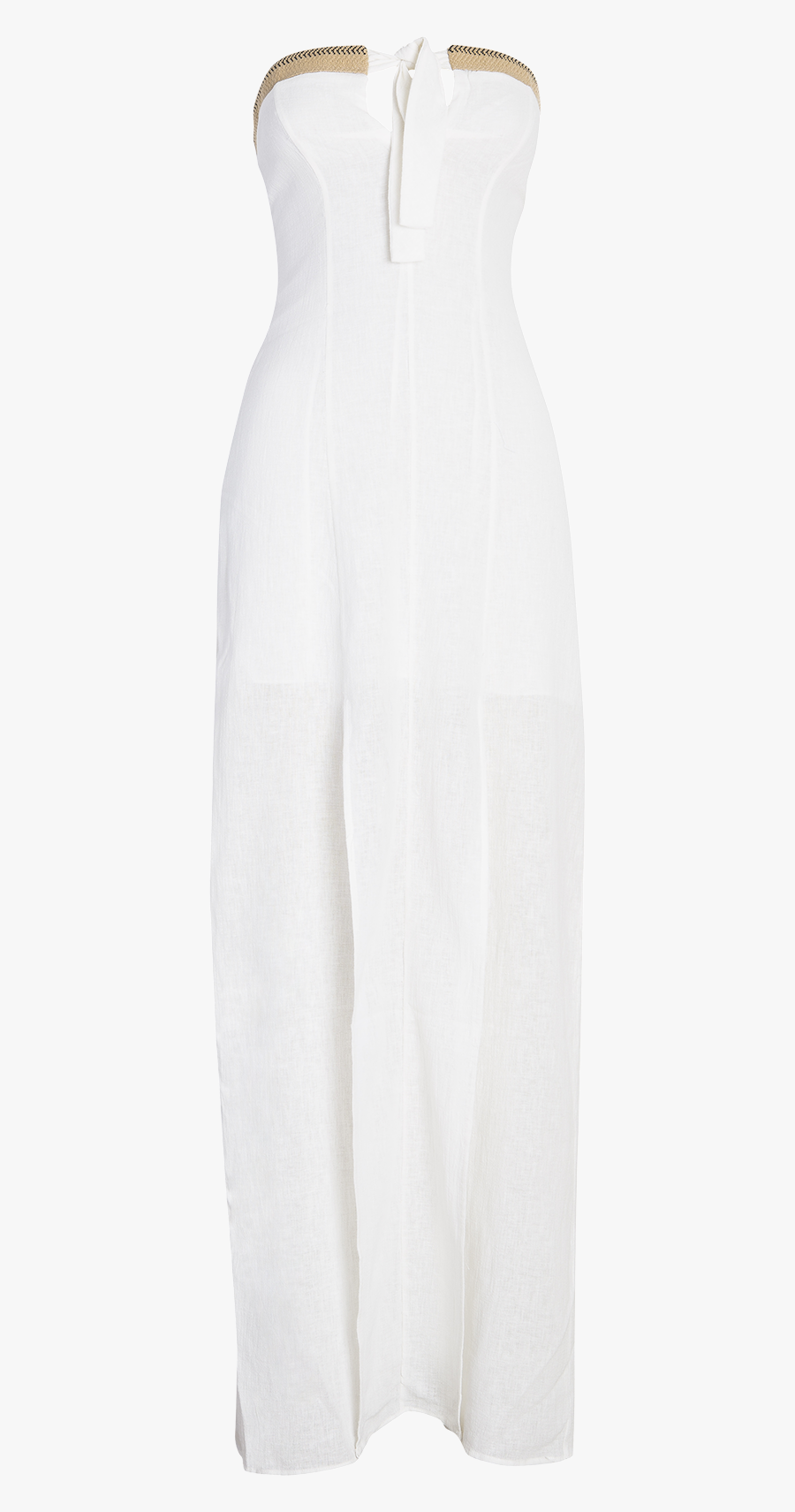 Solid Off White Maria Long Dress Vix Swimwear - Gown, Transparent Clipart