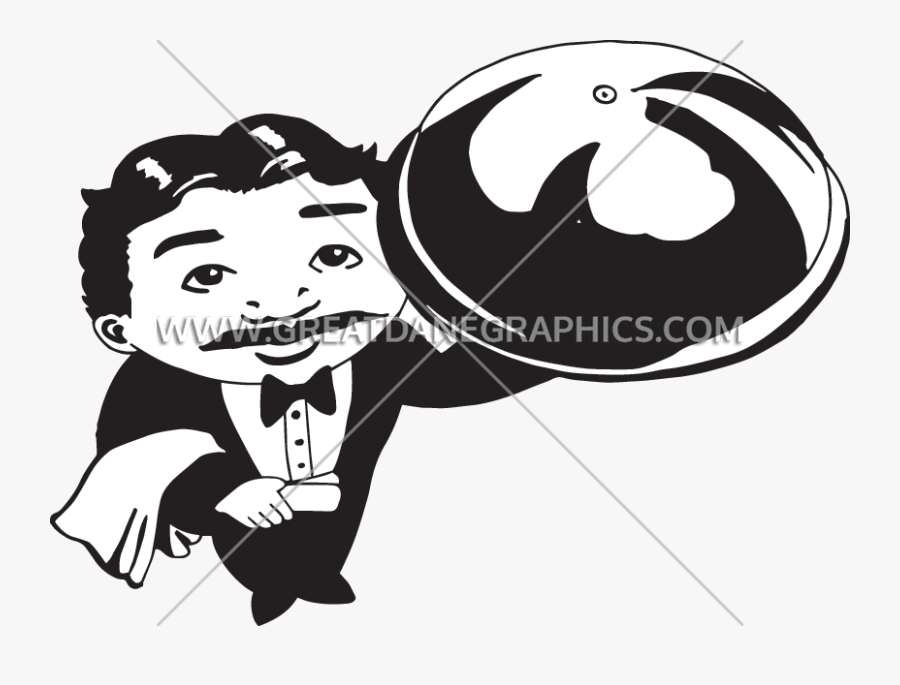 Transparent Waiter Silhouette Png - Cartoon, Transparent Clipart