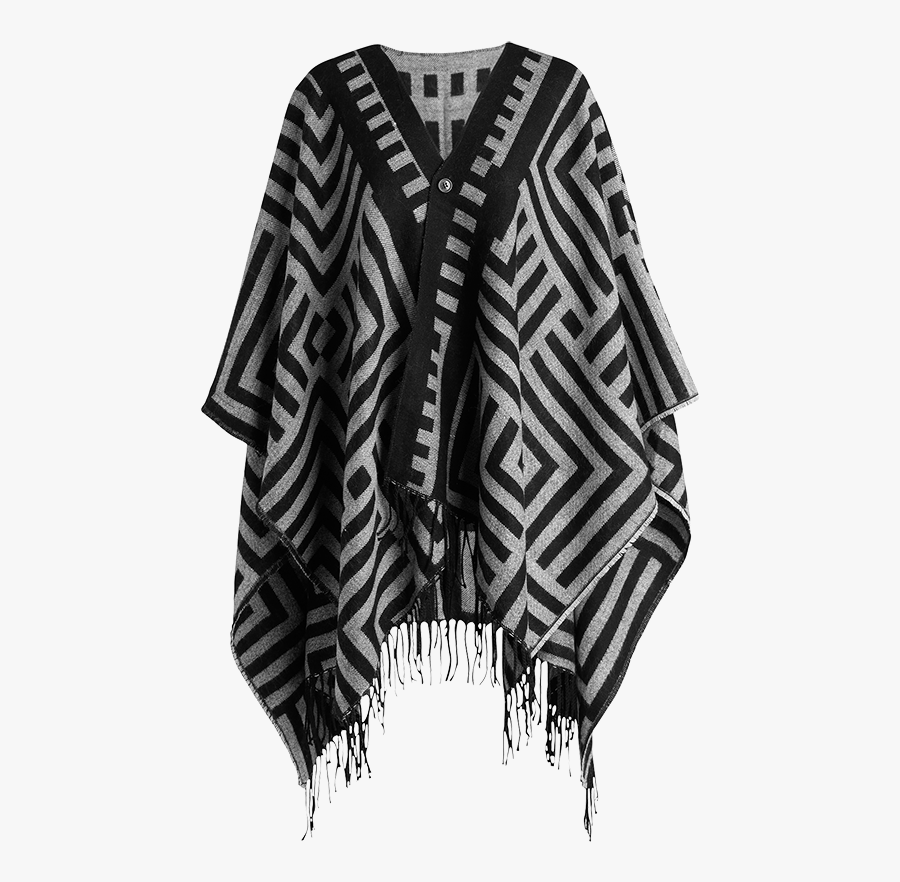 Pončo Černobílé, Transparent Clipart