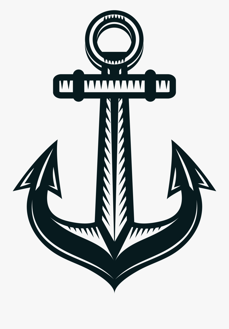 Clipart Anchor Black And White - Black White Anchors Clipart, Transparent Clipart