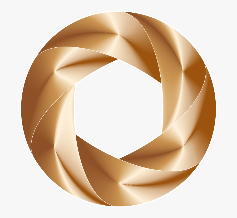 Shutter Clipart Free For Download - Camera Lens Gold Png, Transparent Clipart