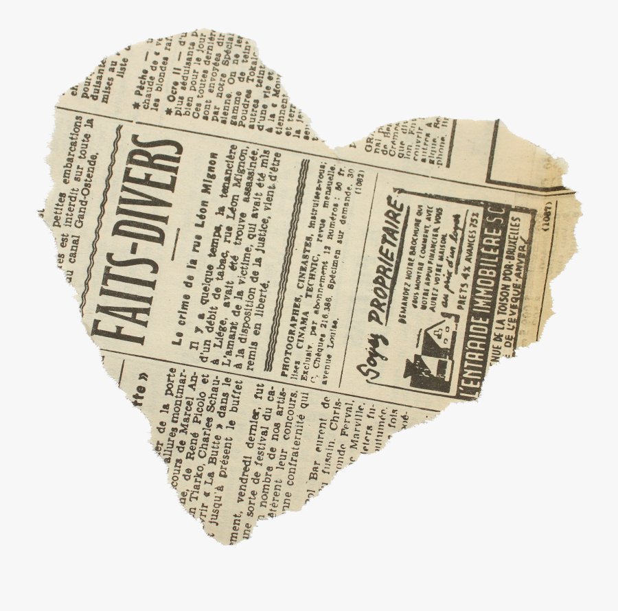 Newspaper Aesthetic Png, Transparent Clipart