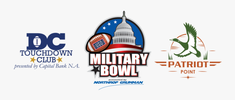The Dc Touchdown Club Presented By Capital Bank N - Military Bowl 2018 Logo, Transparent Clipart