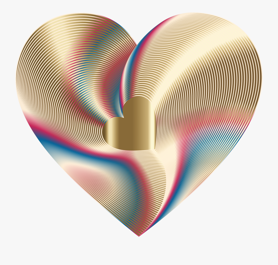 Golden Heart Of The Rainbow 9 Clip Arts - Clip Art, Transparent Clipart