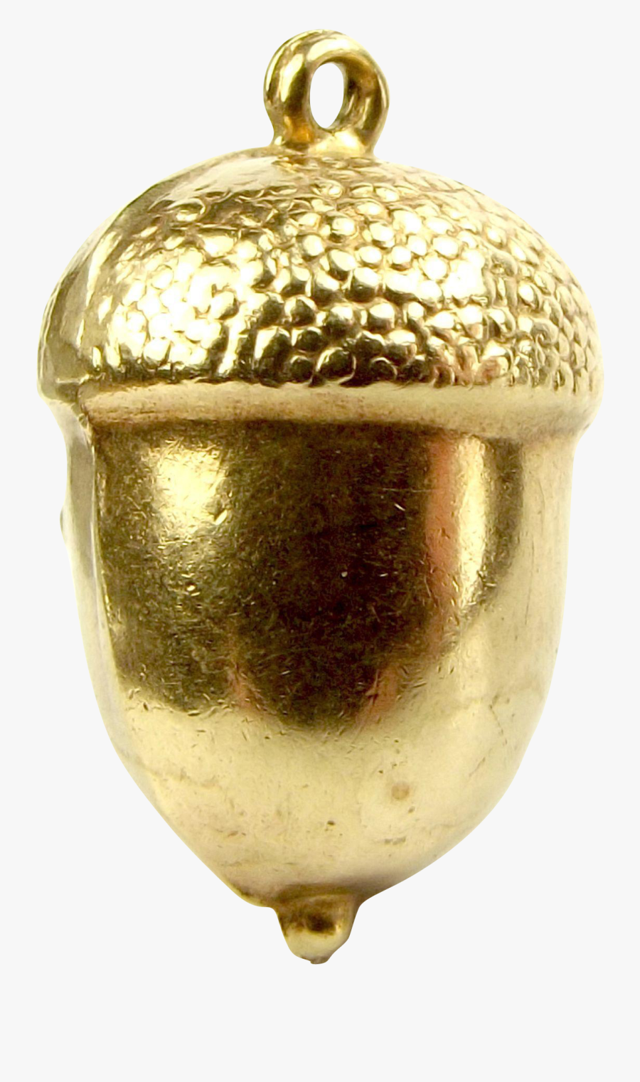 Vintage 9ct Gold Puffy Acorn Charm Fob Pendant - Locket, Transparent Clipart