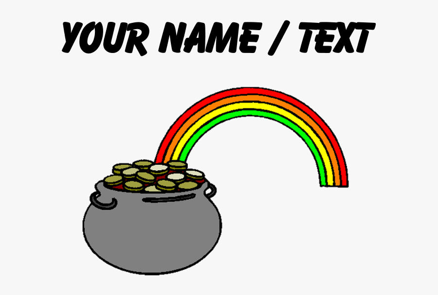 Custom Rainbow And Pot Of Gold Plus Size T-shirt Clipart - Peanut Stickers, Transparent Clipart