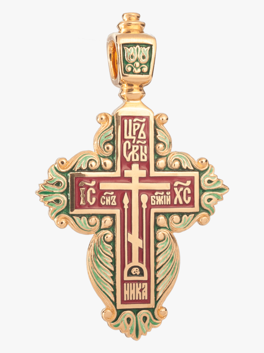 Old Believers Enameled Cross Pendant “blossoming Cross” - Женский Старообрядческий Нательный Крест, Transparent Clipart