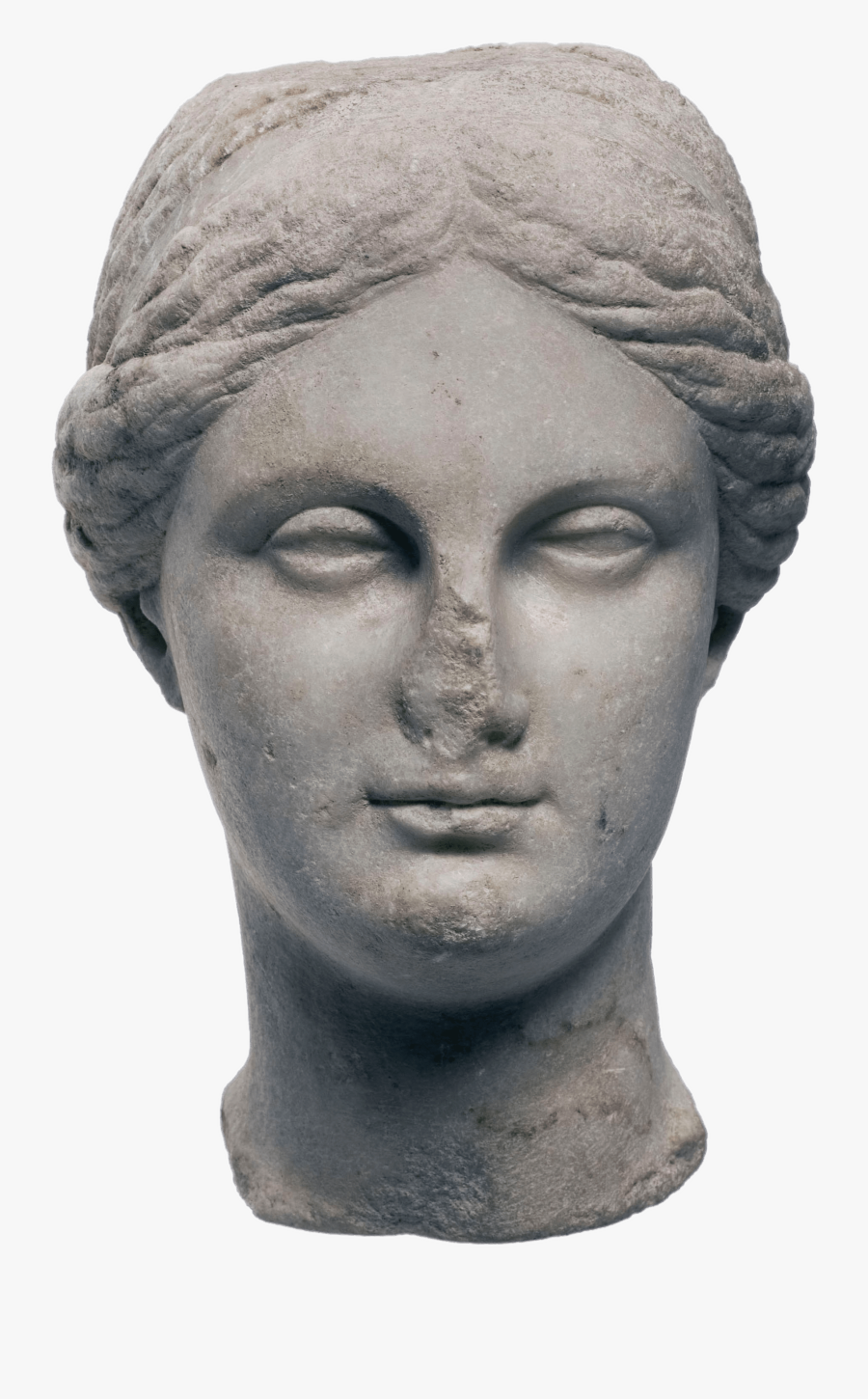 Marble Head Of Aphrodite - Statue Of Aphrodite Head, Transparent Clipart