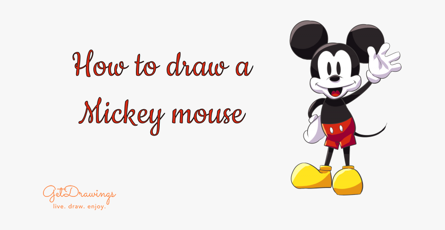 How To Draw A Mickey Mouse - Yaprak, Transparent Clipart