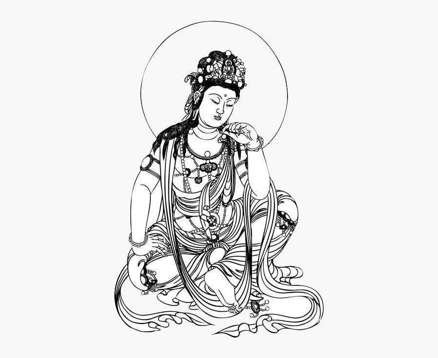 Clip Art Guanyin Goddess - 观音, Transparent Clipart