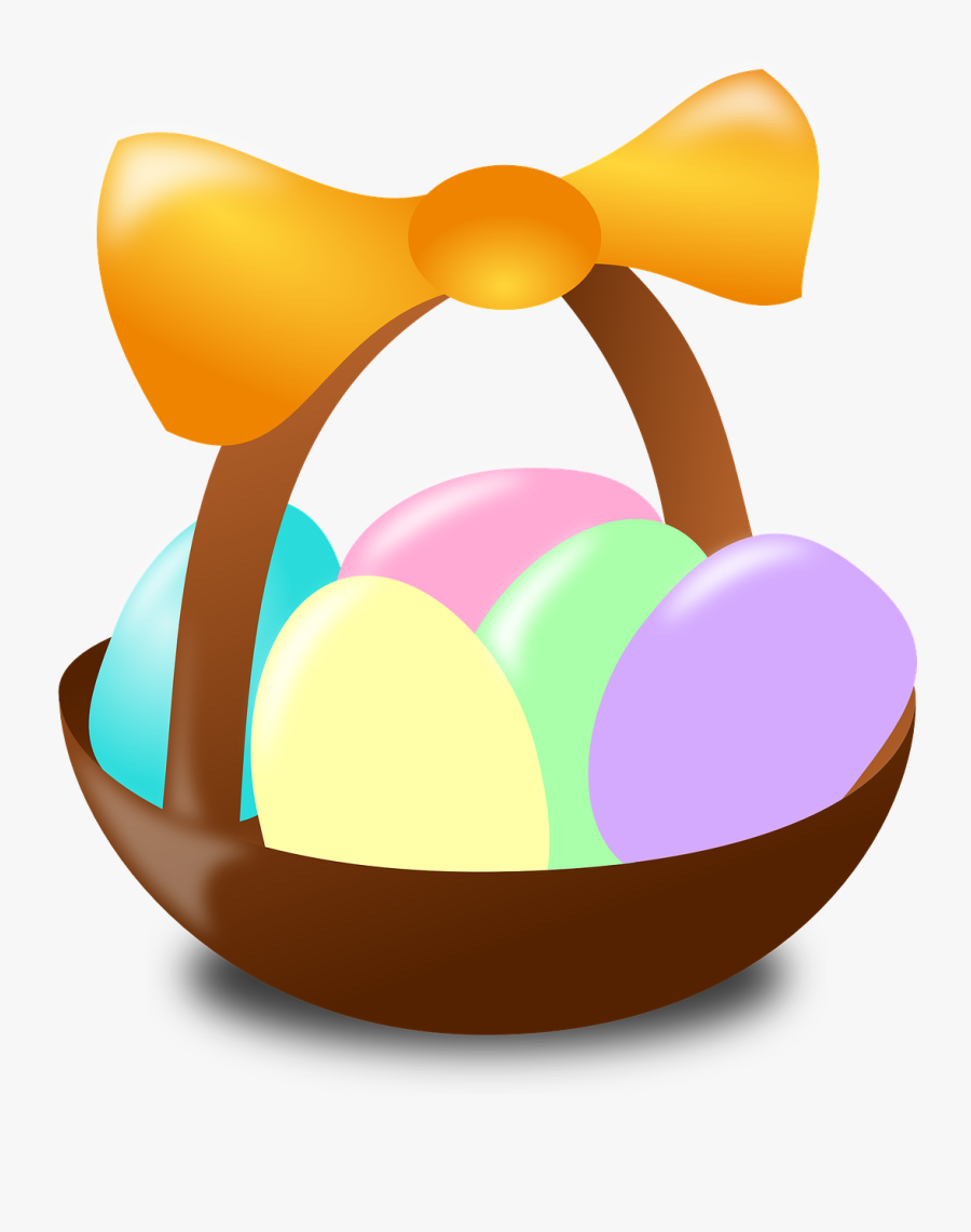 Easter Eggs Basket Nest Free Picture - Easter Egg Basket Clip Art, Transparent Clipart