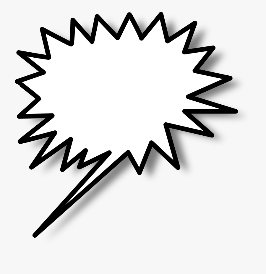 Callout Star Left - Spiky Speech Bubble Png, Transparent Clipart