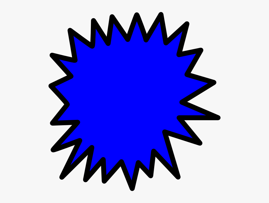 Blue Comic Callout Svg Clip Arts - Transparent Comic Explosion Bubble, Transparent Clipart