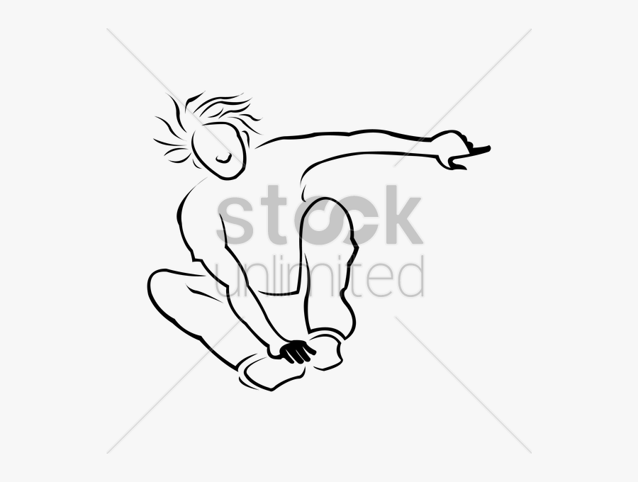 Hip Hop Dancer Vector Image - Walking Cane Clipart Black And White, Transparent Clipart