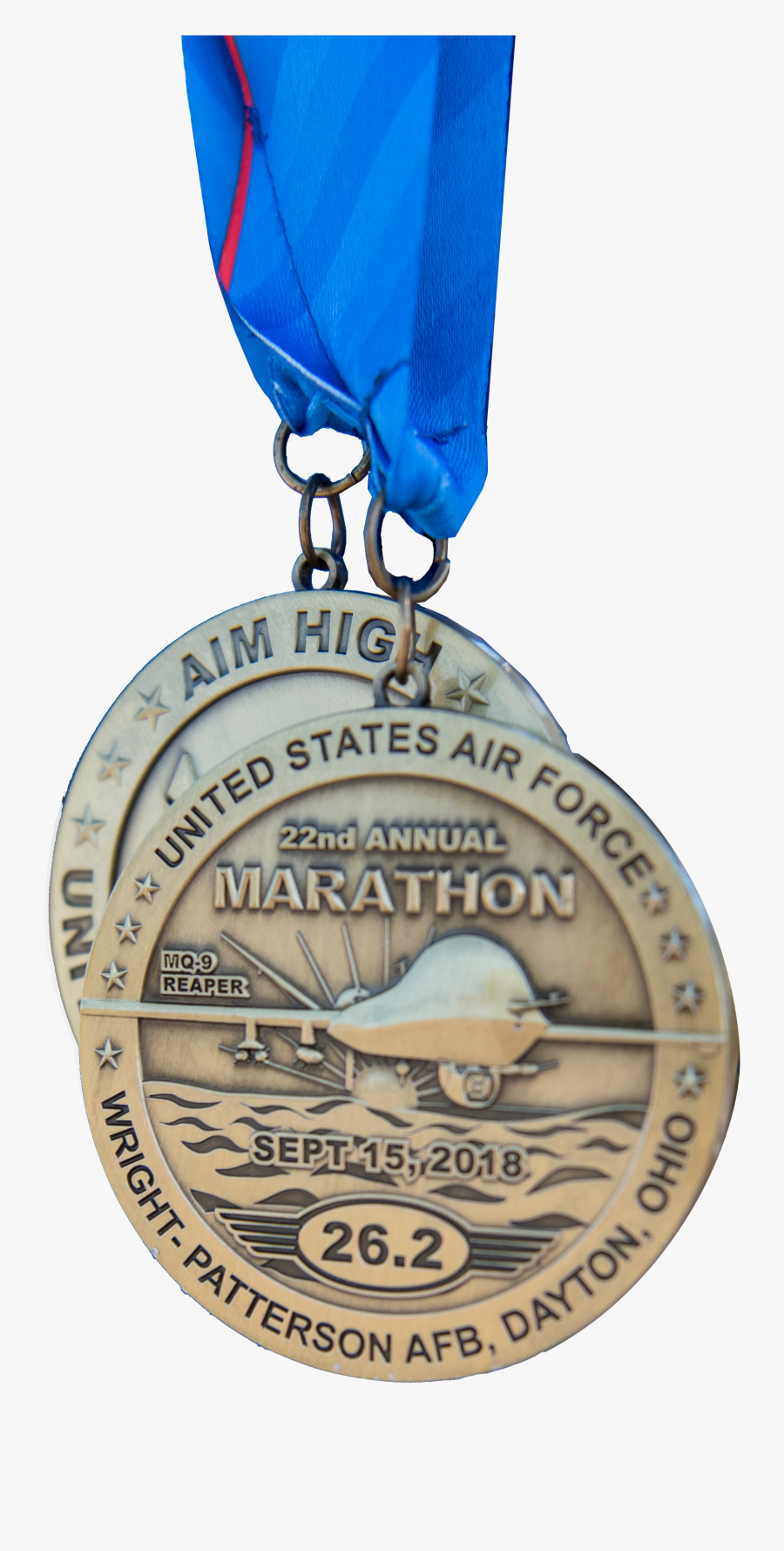 Air Force Marathon Medal, Transparent Clipart