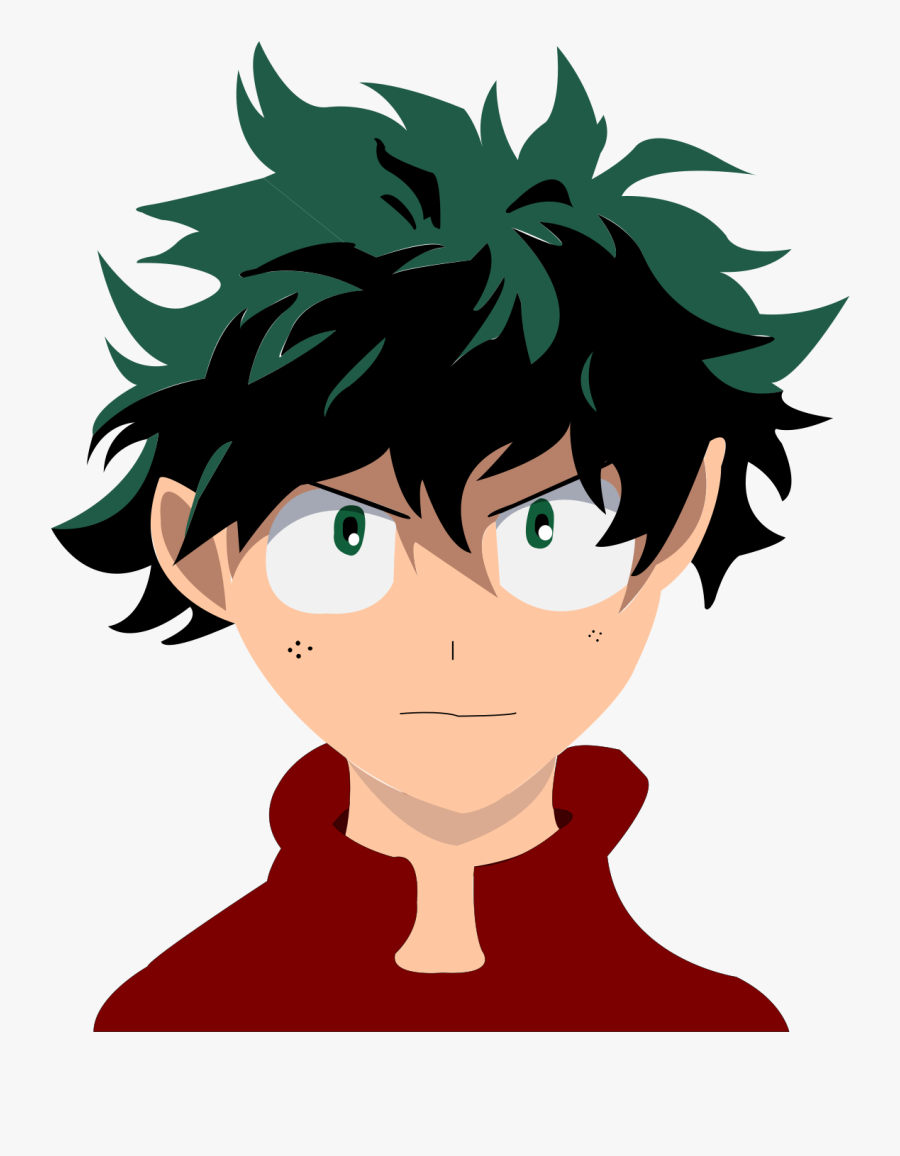 [oc] [fanart] Deku Vector Drawing - Deku Faces Clipart, Transparent Clipart