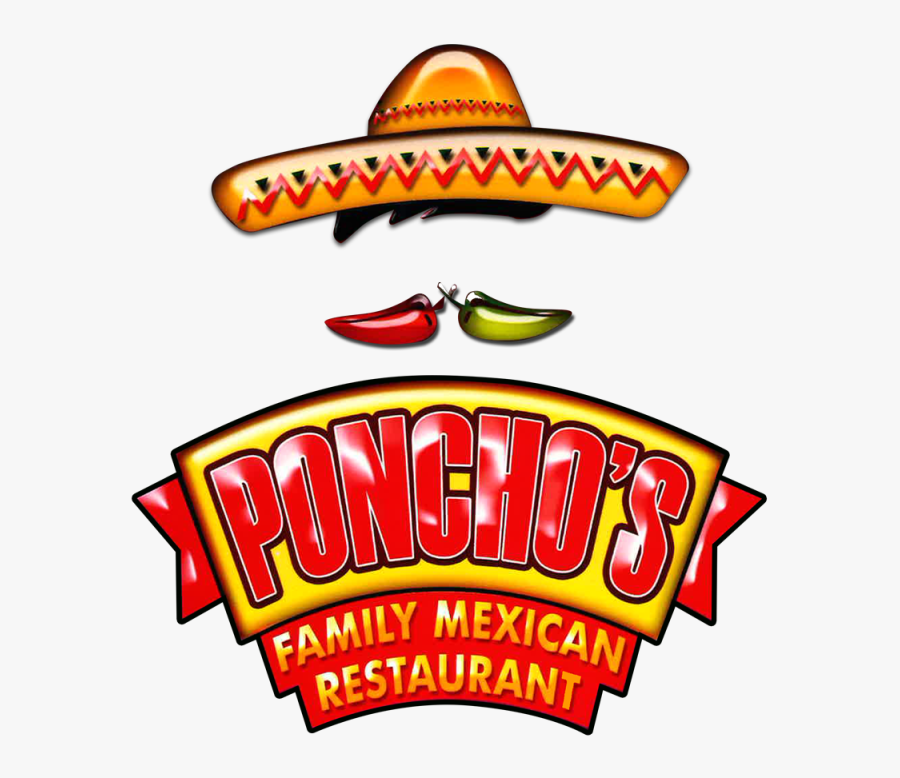 Poncho"s Family Mexican Restaurant Logo, Transparent Clipart