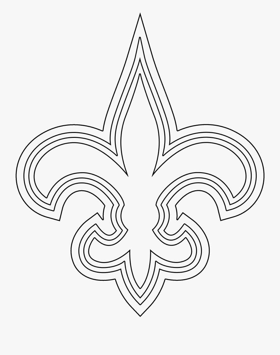 New Orleans Saints Logo Stencil - Coloring Book, Transparent Clipart
