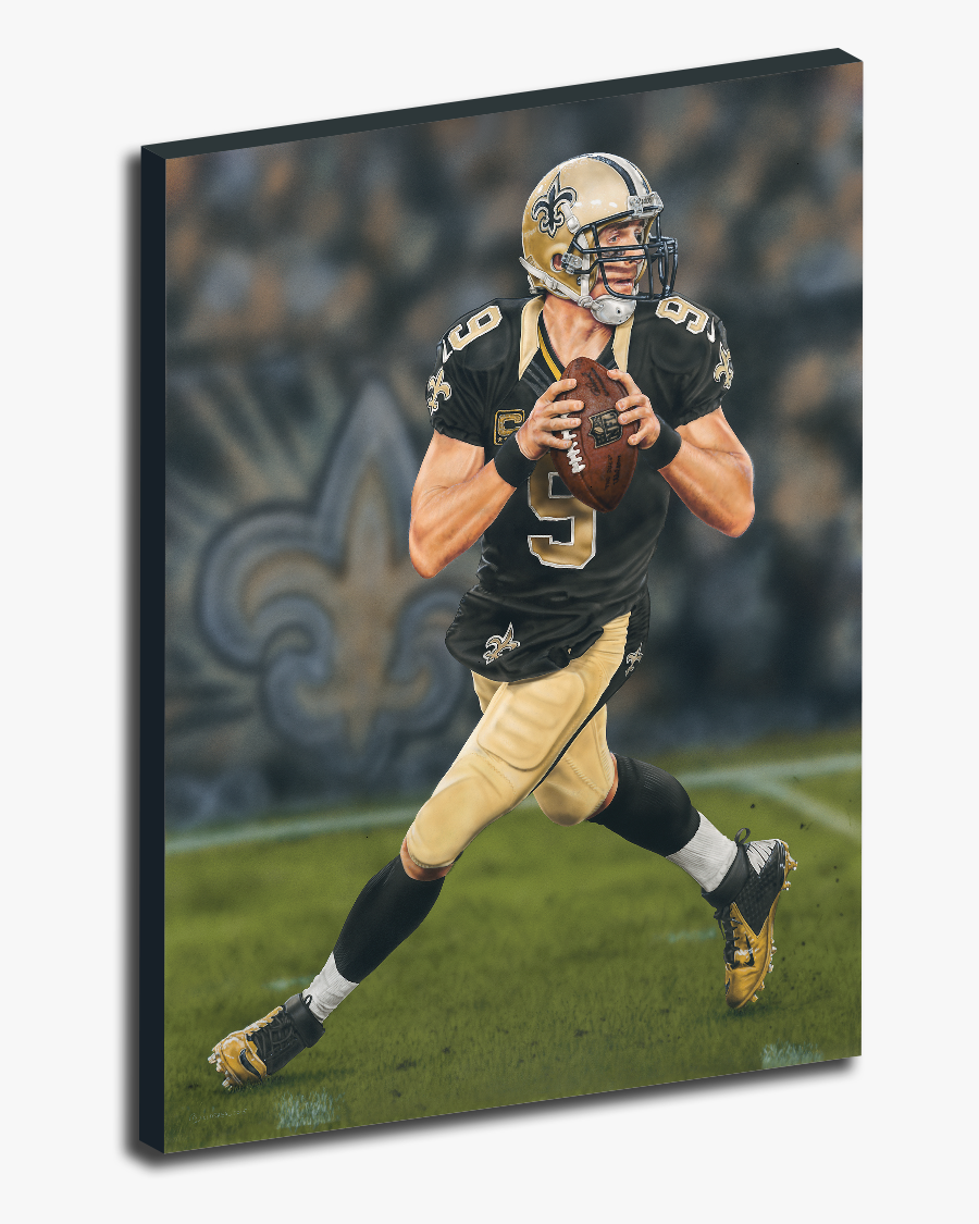 Transparent New Orleans Saints Clipart - Drew Brees Paintings, Transparent Clipart