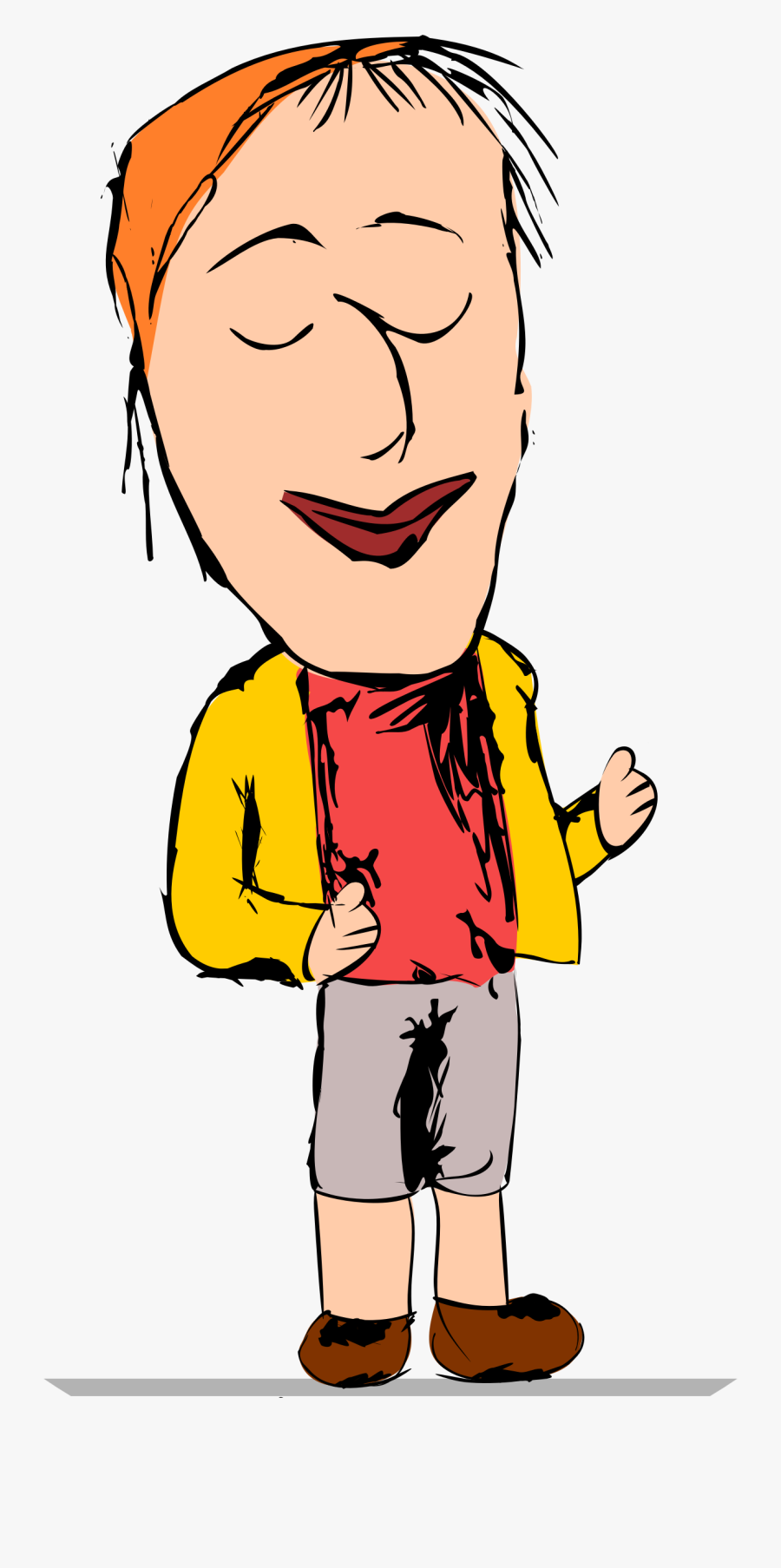 Satisfied Boy, Transparent Clipart