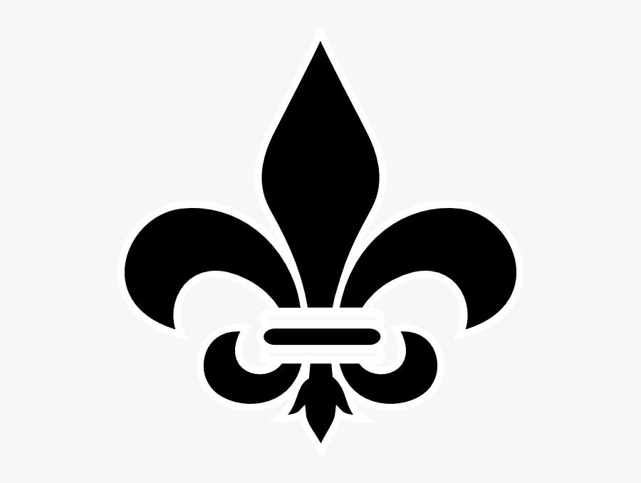 Black Fleur De Lis Clip Art - Fleur De Lis Vector Png, Transparent Clipart