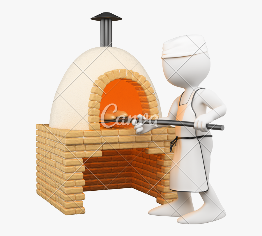 D Baker Making - 3d White Man Bread, Transparent Clipart