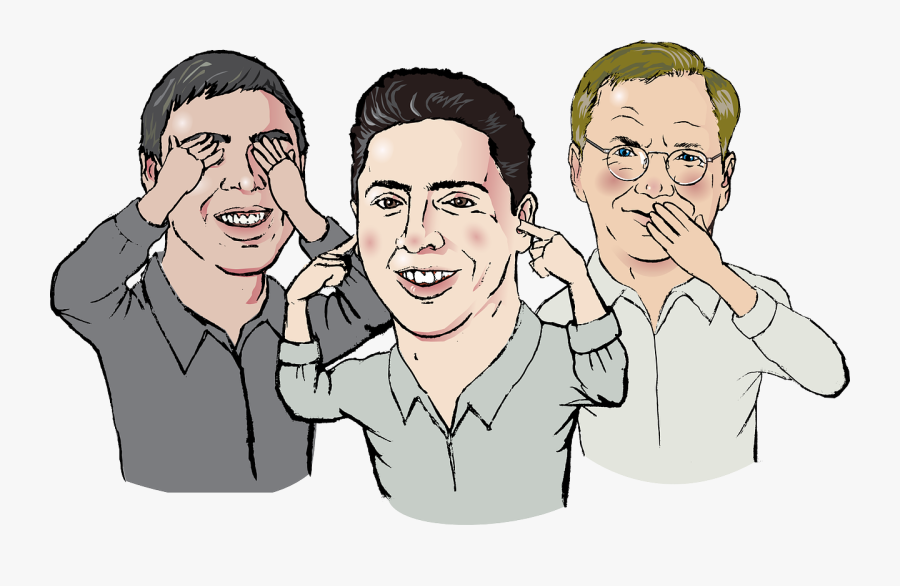 Transparent Ignore Clipart - Larry Page And Sergey Brin Artwork, Transparent Clipart