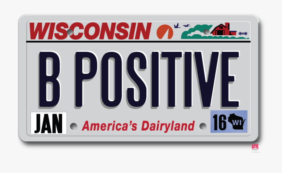 Wisconsin License Plate, Transparent Clipart