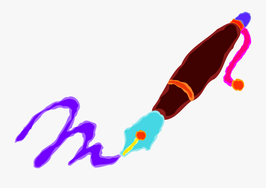 Vector Illustration Of Fountain Pen Writing Instrument - Illustration, Transparent Clipart