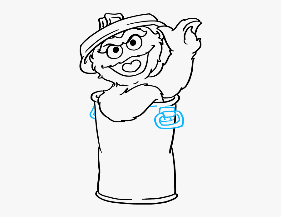 Oscar Sesame Street Drawing - Drawing Oscar Sesame Street, Transparent Clipart