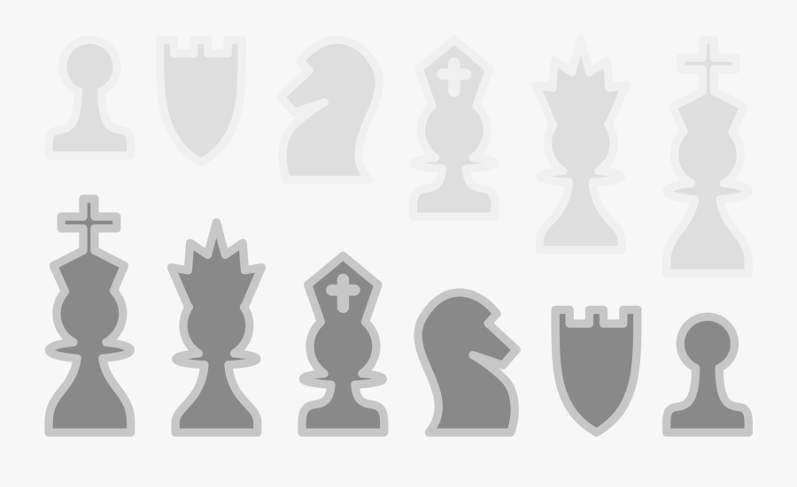 Graphic Black And White Set Icons Png Free And Downloads - Chess Piece Set Transparent, Transparent Clipart