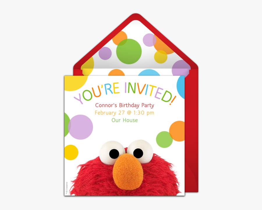 Elmo 2nd Birthday Party Invitations, Transparent Clipart