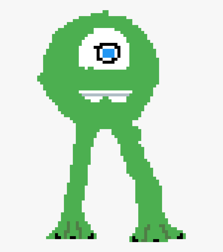 Transparent Mike Wazowski Clipart - Pixel Art Mike Wazowski, Transparent Clipart