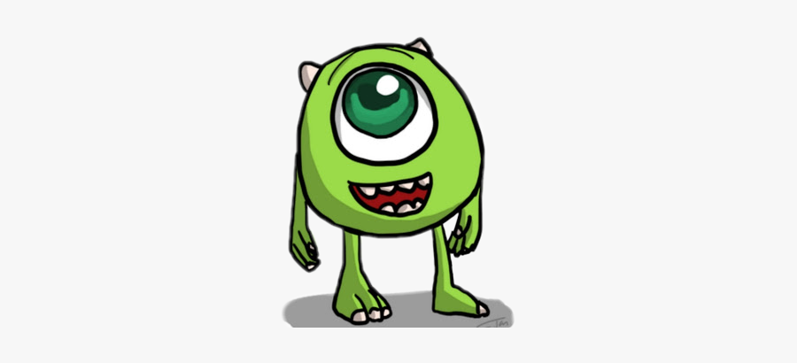 #mikewazowski #monsterinc #green #verde #cute #eye - Cute Green Disney Characters, Transparent Clipart