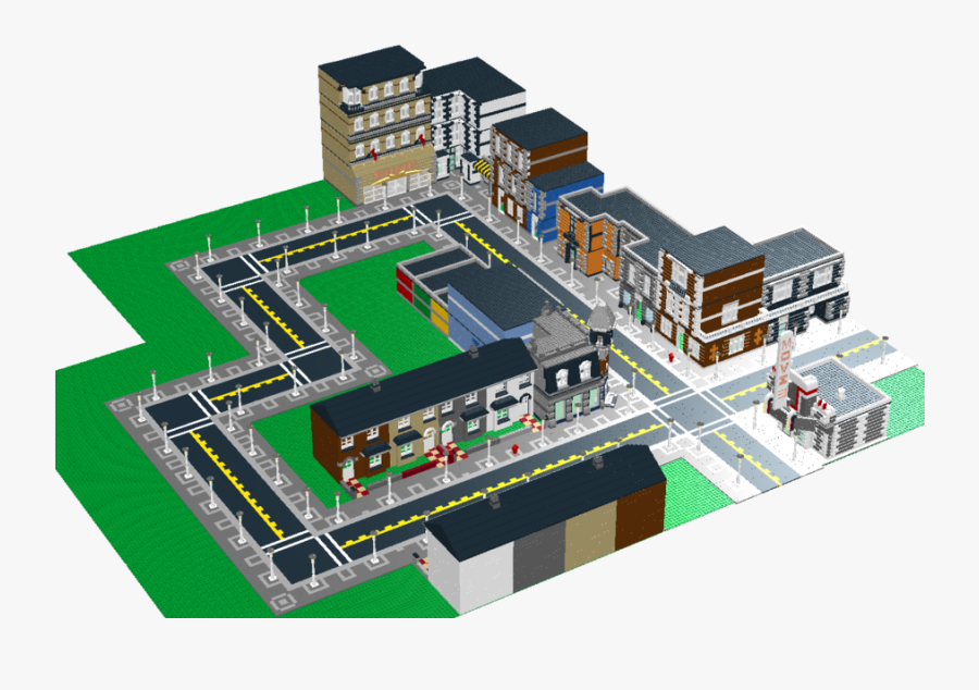 Lego Custom Town - Lego Modular Buildings City, Transparent Clipart