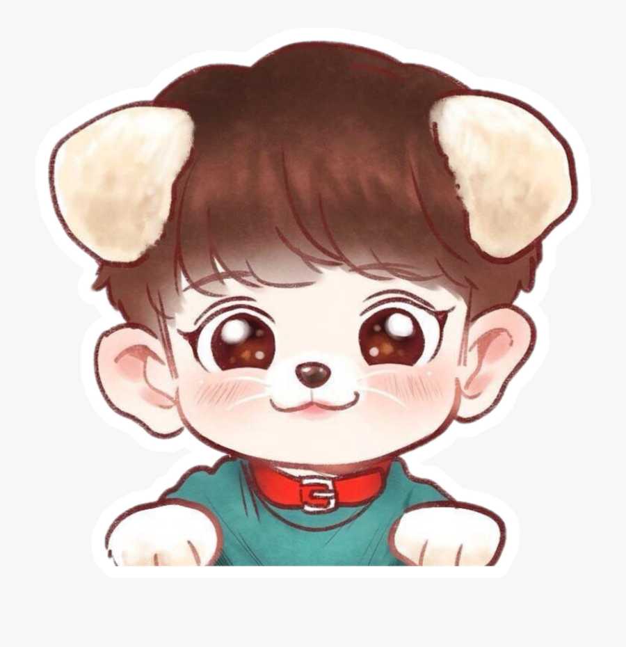 How To Draw Cute Kawaii / Chibi Puppy Dogs With Easy - Exo Chanyeol Chibi Png, Transparent Clipart