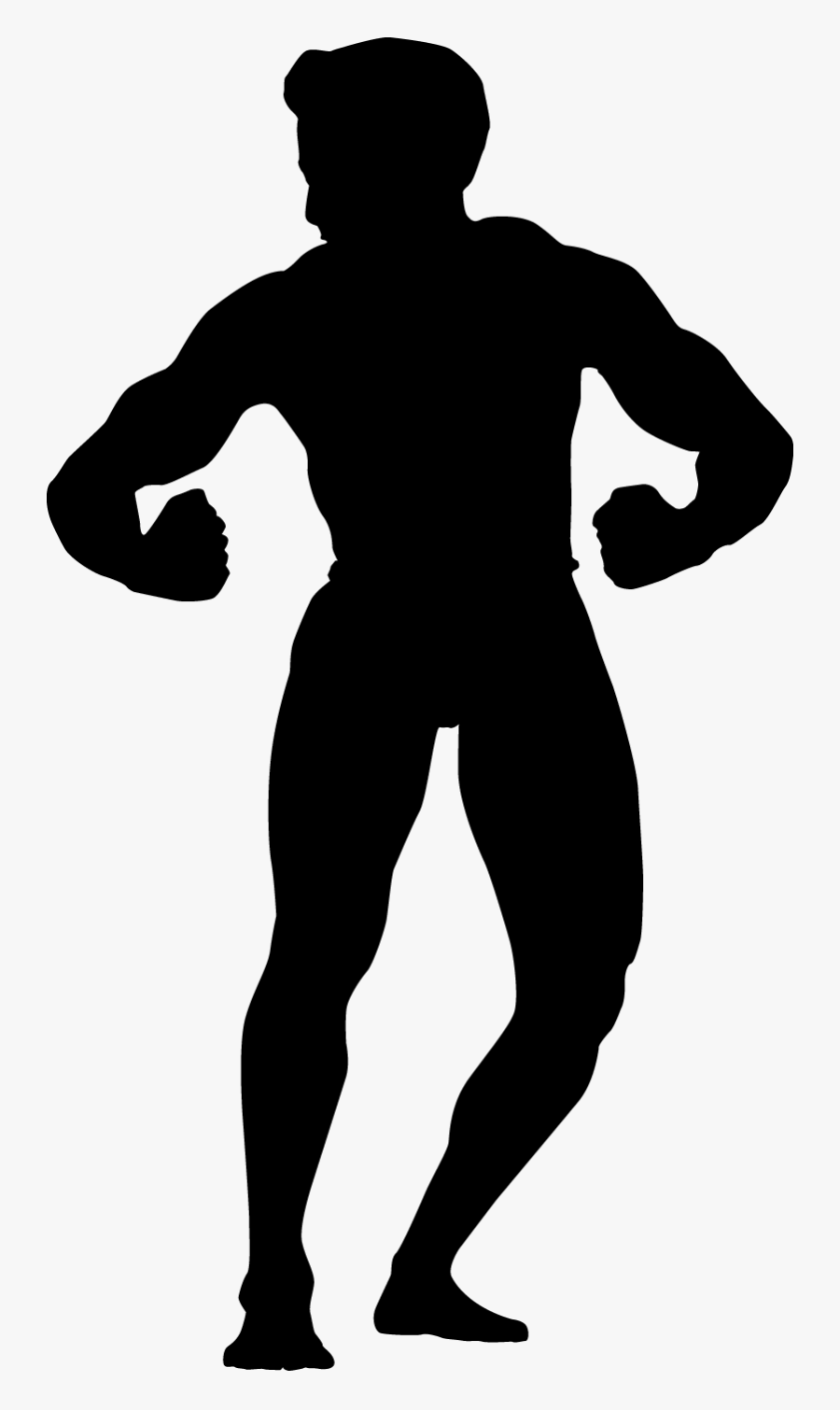Transparent Bodybuilders Clipart - Fitness Silhouette, Transparent Clipart