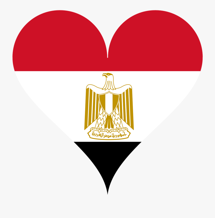 Heart Love Flag Free Picture - Clothing From Flag Of Egypt Arabic, Transparent Clipart