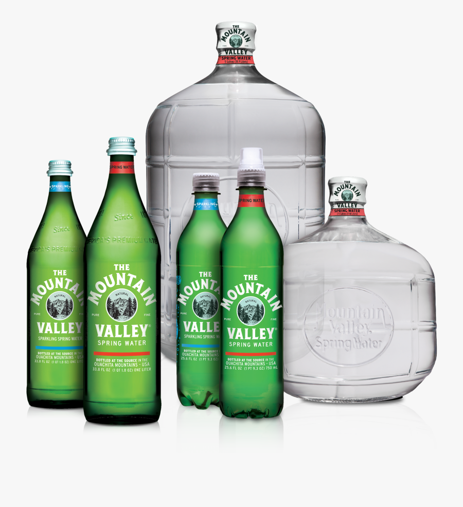 Transparent Gallon Of Milk Clipart - Mountain Valley Spring Water Small Bottles, Transparent Clipart