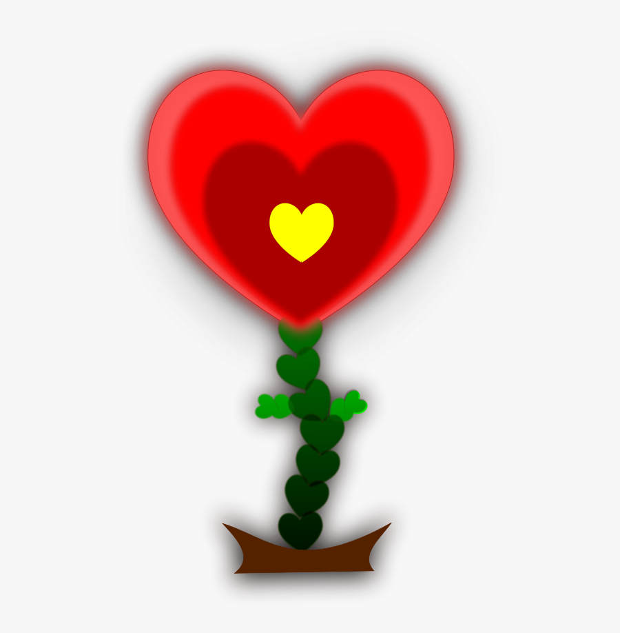 Heart Flower - Heart Plants Clipart, Transparent Clipart