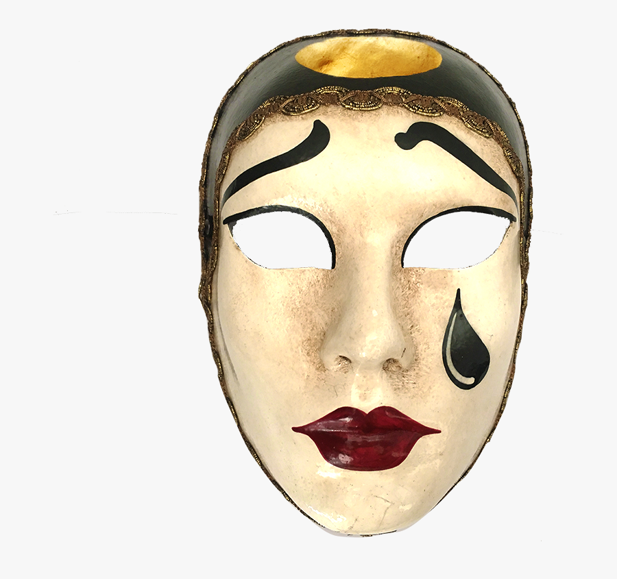 Pierrot And Impossible Loves - Pierrot Commedia Dell Arte Mask, Transparent Clipart