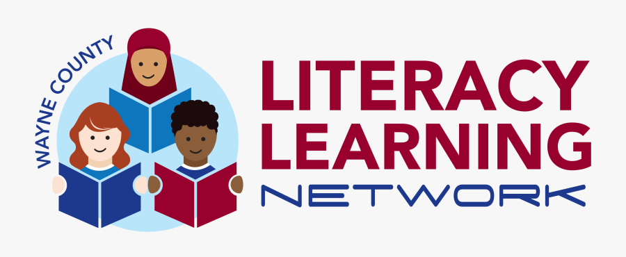 Literacy Learning Network Logo With Children Reading, Transparent Clipart