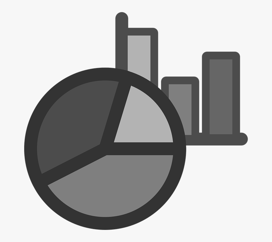 Graph, Chart, Bar, Pie, Presentation, Information - Data Clipart Black