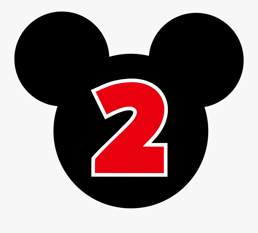 Number 2 Clipart 2nd Birthday Boy - Number 2 Mickey Mouse, Transparent Clipart