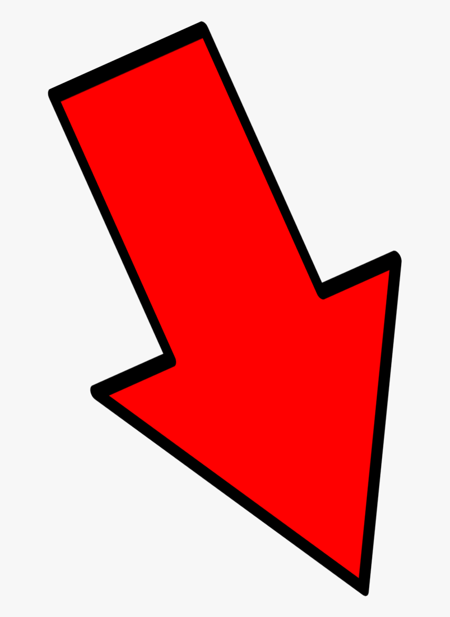 Red Down Arrow Png, Transparent Clipart