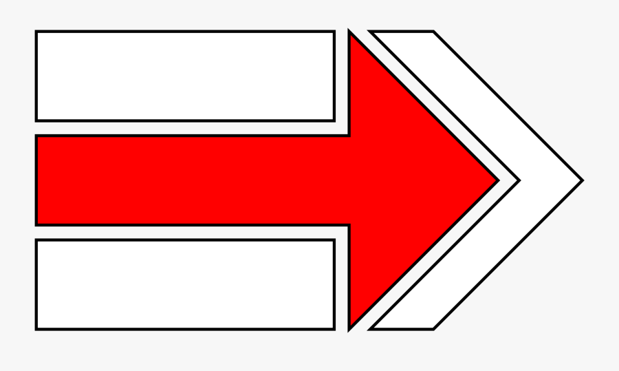 Stripe-marked Trail Red Arrow Right, Transparent Clipart