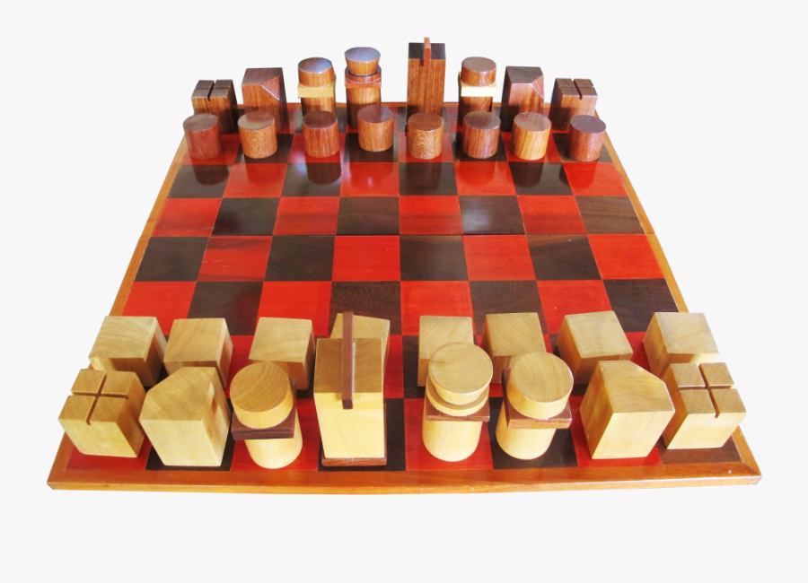 Contemporary Chess Set - Wood, Transparent Clipart