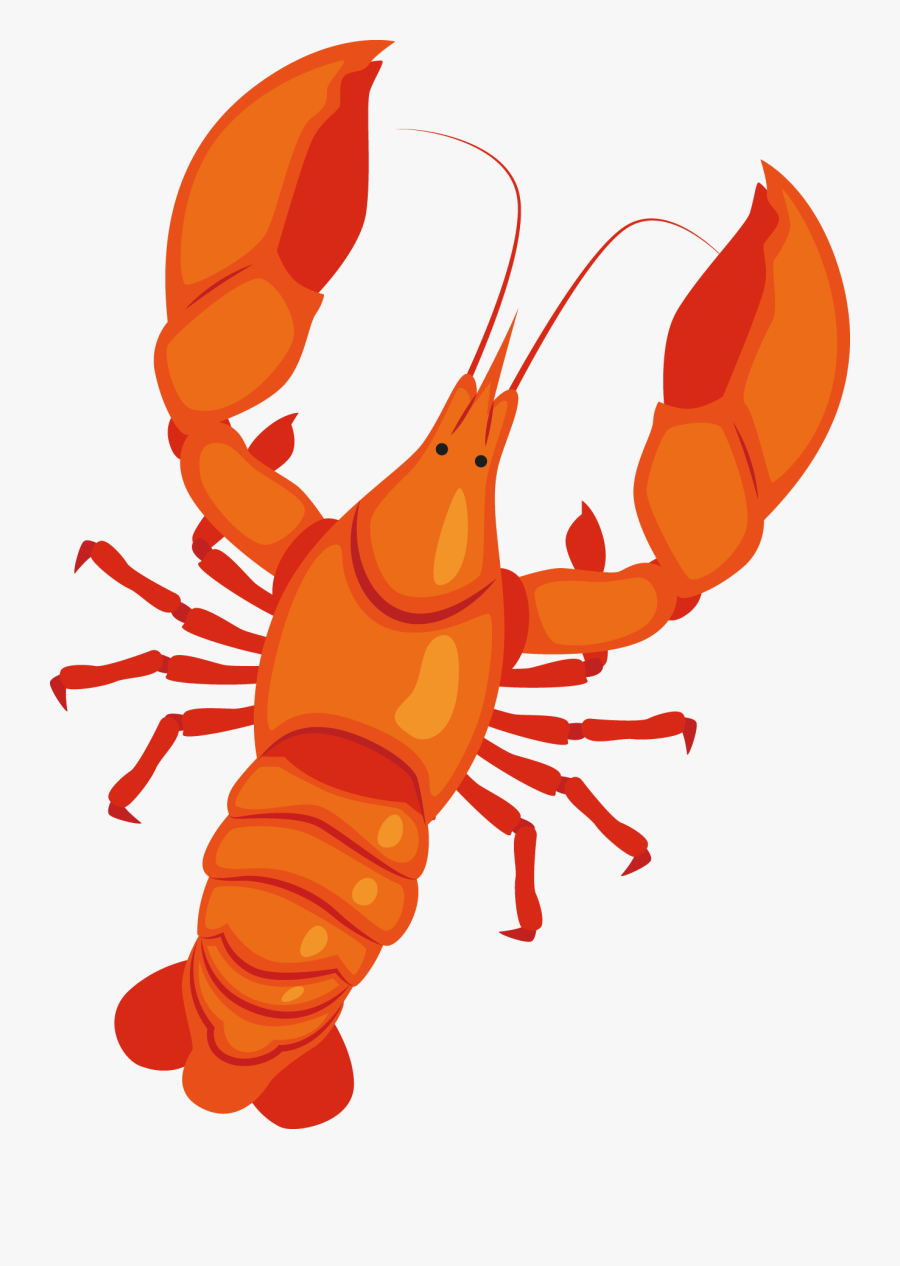 Seafood Lobster Cartoon Clip Art - Cartoon Lobster, Transparent Clipart