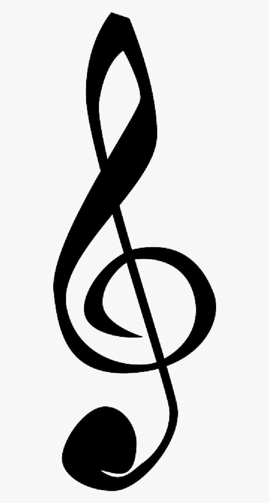 Music Notes Symbols Clipart - Transparent Background Treble Clef Clipart, Transparent Clipart