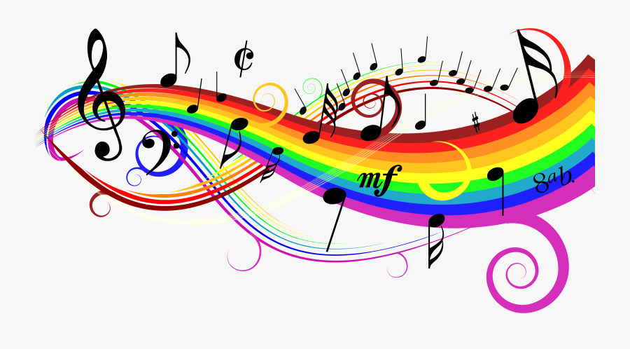 Note Singing Choir Part - Colorful Music Notes Clip Art, Transparent Clipart